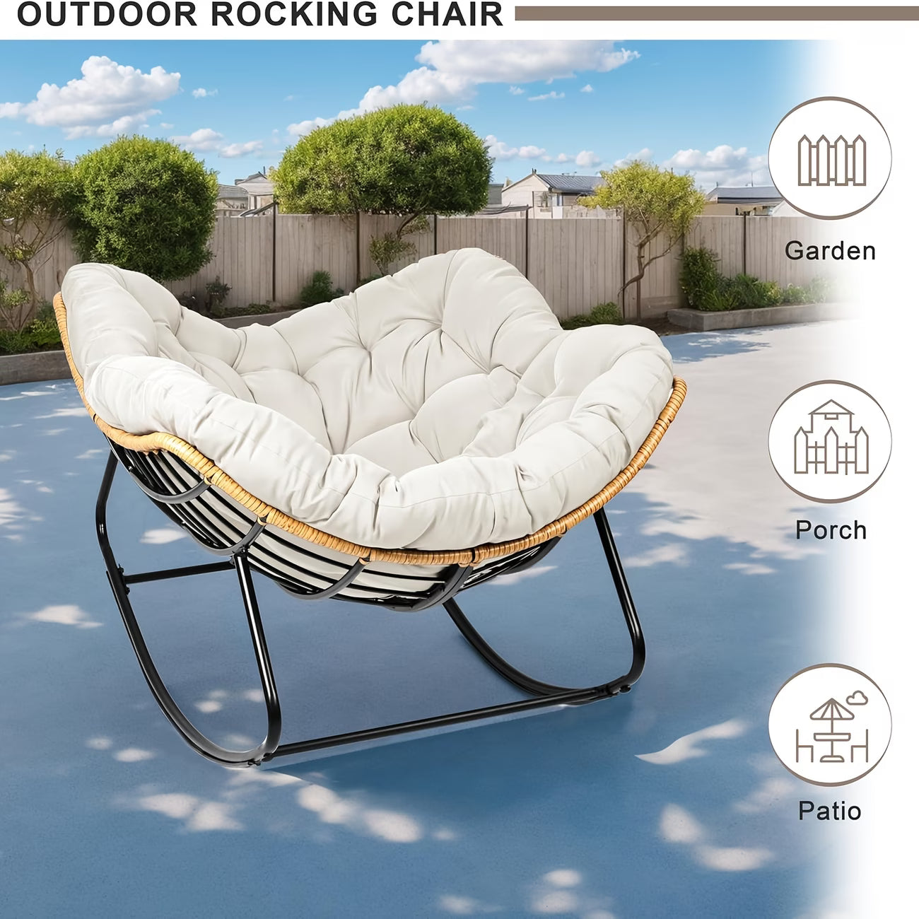 Papasan Rocking Chair