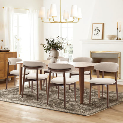 COLAMY Ensemble de 2 Chaises Beige
